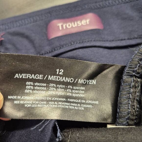 Gloria Vanderbilt Women's Navy Viscose/Nylon/Spandex Trousers Straight Pants - Picture 12 of 13